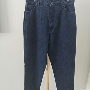 Lands' End Women's Straight Leg Jeans - Dark Blue